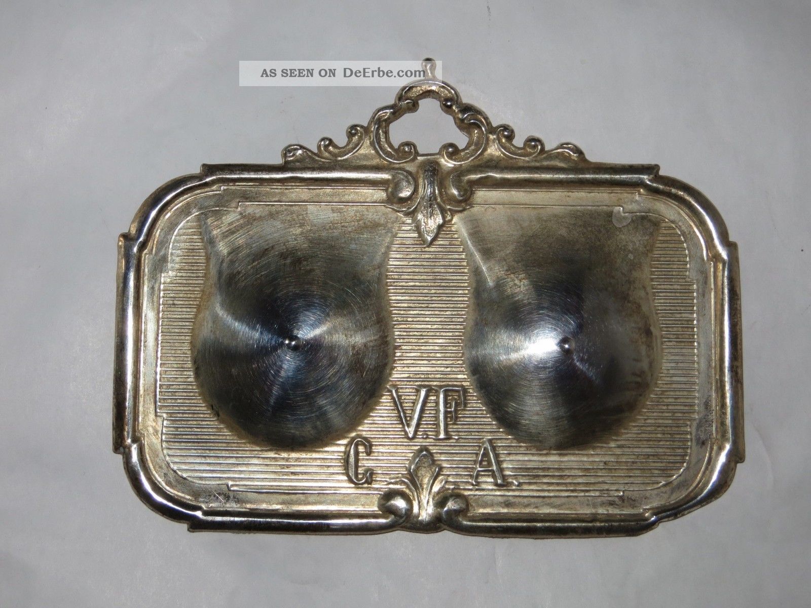 Ex Voto - Votivgabe - Brust - Busen - Um 1945/1950 - 13 Cm Versilbert Votivbilder & Sakralmalerei Bild