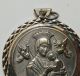 Amulett Maria Und Kind Jesus Von Engeln Behütet - Italien / Anhänger Silber Rel. Andenken & Mitbringsel Bild 1