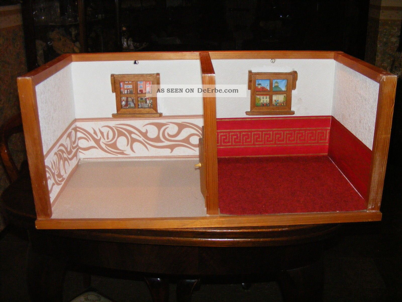 Ältere 2 Zimmer - Modeladen - Puppenhaus - Puppenstube - 1:12 - Für Bastler Nostalgieware, nach 1970 Bild