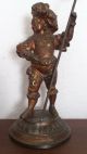 2 Antike Bronzefiguren,  Musketiere In Barock - Kleidung,  Frankreich Um 1850 - 70 Vor 1900 Bild 2