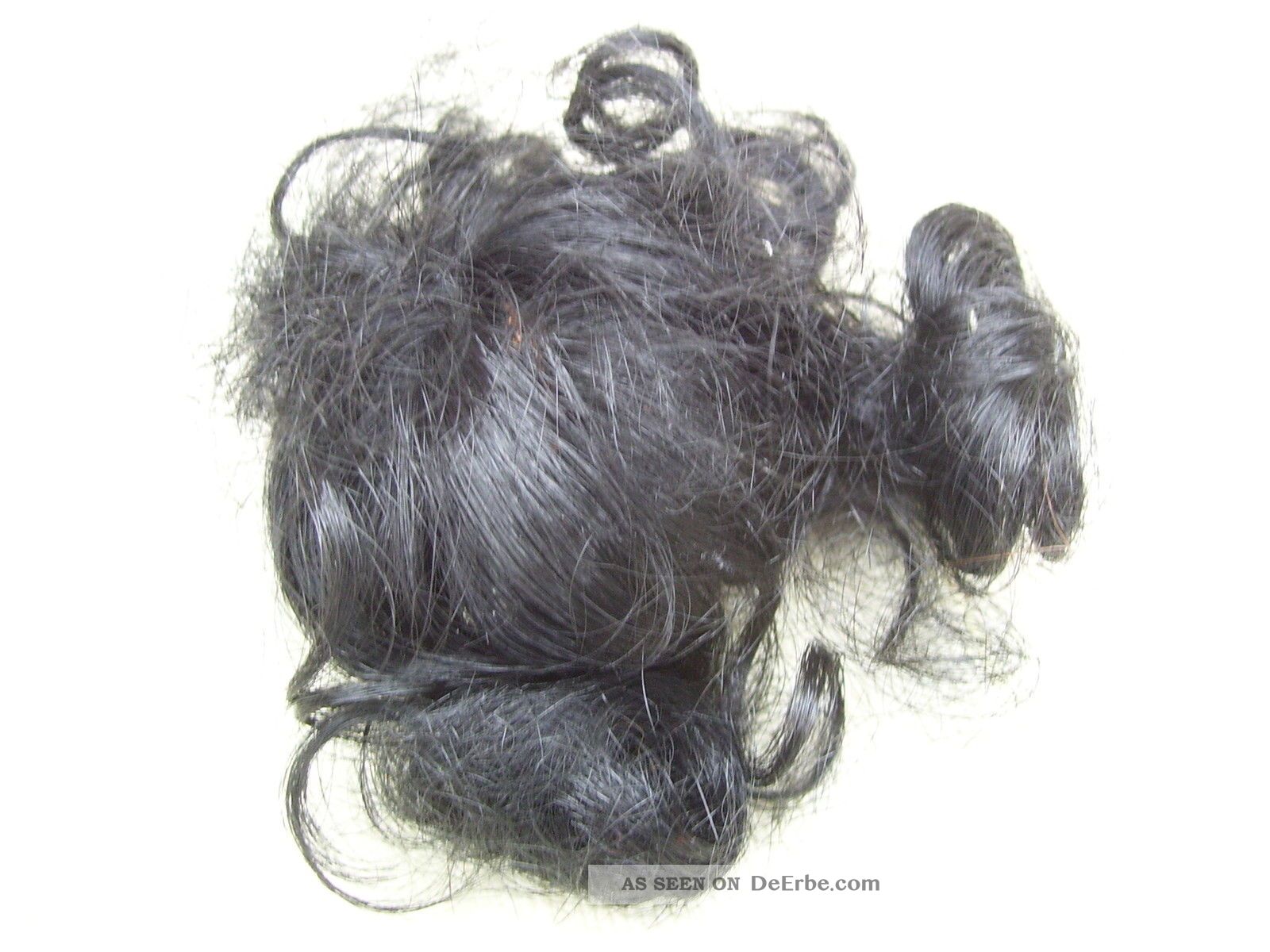 Alte Puppenteile Schwarze Locken Haar Perücke Vintage Doll Hair Wig 18 Cm Girl Puppen & Zubehör Bild