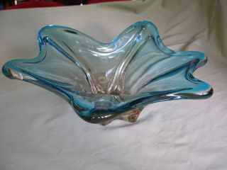 Große Obst - Schale Murano - Glas,  2 - Farbig,  Sternförmig,  1,  9kg Sehr Gut Erhalten Bild