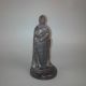 Alte Kreuz - Ritter Figur Skulptur Metall Auf Holz - Sockel Tempelritter Orden Helm 1900-1949 Bild 1