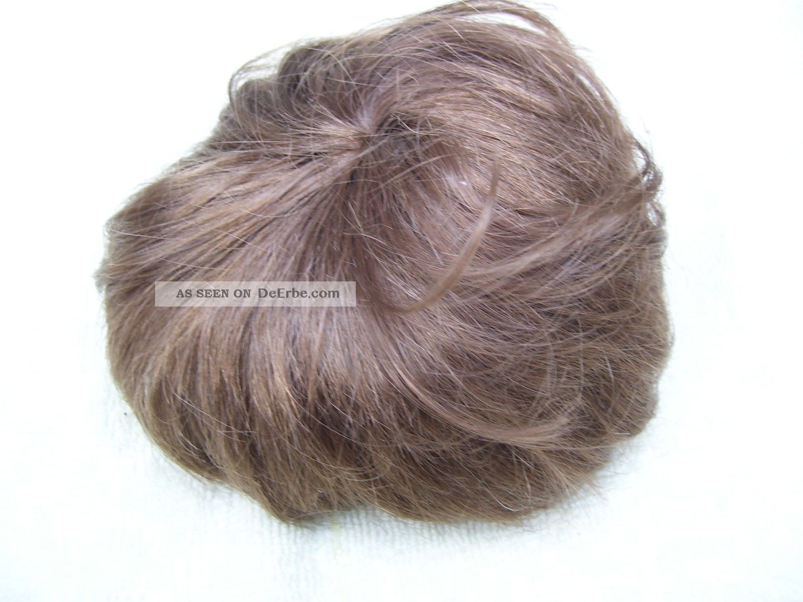 Alte Puppenteile Goldbraune Kurz Haar Perücke Vintage Doll Hair Wig 40 Cm Boy Puppen & Zubehör Bild