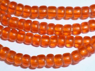 Sams - Beads® 71 Cm Strang Antik Venetian Rare Orange Seed Beads Um 1900 Bild