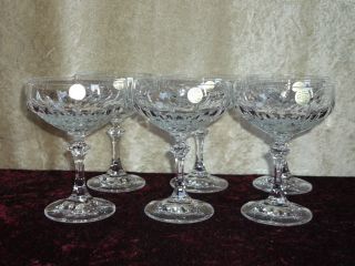 6 Edle Kristall Sekt - Schalen Zwiesel,  Gläser,  Wein,  Glas,  Bier,  Blei,  Geschirr,  (184) Bild