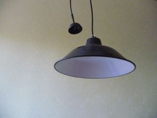 Emaille Lampe Alte Industrielampe Fabriklampe Vintage Industrial Lamp 35 Cm E 27 Bild