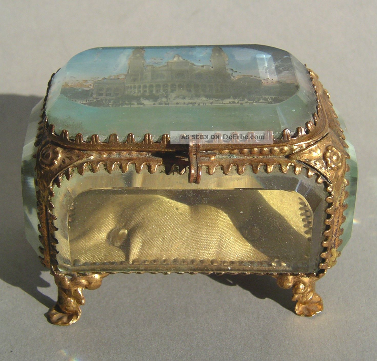 Schmuckschatulle Schatulle Trinket Box Paris Messing Feuervergoldet Jugendstil Schmuck & Accessoires Bild