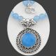 Collier Kette Mit Aquamarin 925er Silber Ketten Bild 1
