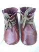 Alte Puppenkleidung Schuhe Vintage Brown Boots Shoes Lacy Socks 66 Cm Doll 10 Cm Original, gefertigt vor 1970 Bild 2