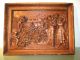 Altes Holz Reliefbild Weinlese 31,  5x23,  5x3,  5 Cm Braun Wandbild Holzbild Holzarbeiten Bild 1