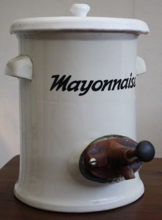 Mayonnaise,  Mayo,  Steingut,  Mayonaisespender,  Dispenser,  Keramik,  Bakelit,  Pommensbude Bild