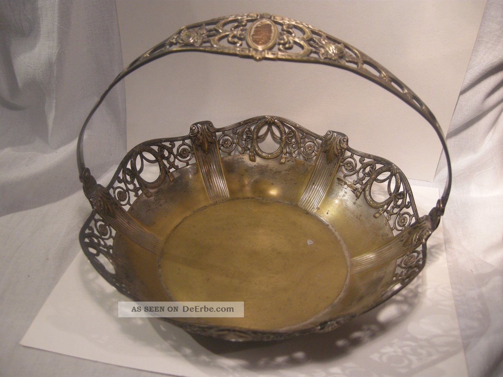 Antike Versilberte Henkelschale Jugendstil / Historismus Um 1890 1890-1919, Jugendstil Bild