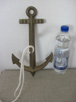 Xl Anker Glockenhaken Messing Wandhaken Glocke Maritim Nautik Dachbodenfund Bild