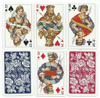 Alte Spielkarten,  Kartenspiel Mit Rokoko Bildern,  Rosenpatience Piatnik No.  2044 Bild
