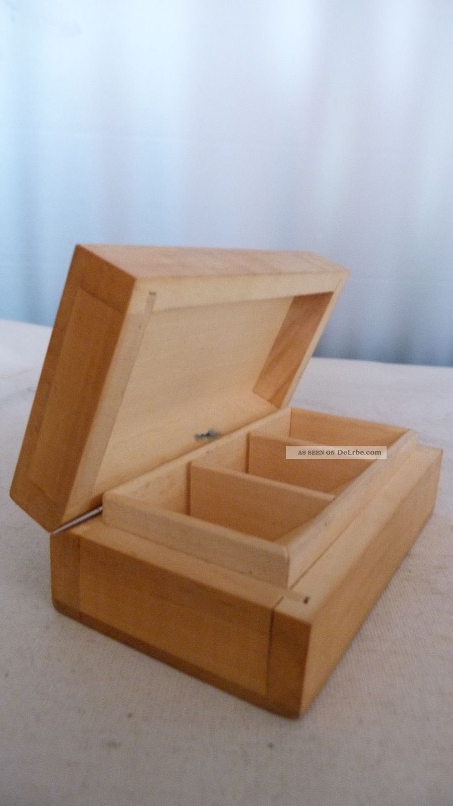 Vintage Holzdose - Pillendose - Aus Holz - Ca.  1960 /1970er - Wunderschön Holzarbeiten Bild