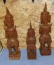 3 Holzfiguren,  Fernöstliche Motive,  Handgefertigt Holzarbeiten Bild 1