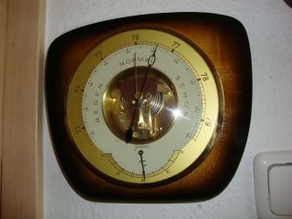 Alte Gischard Wetterstation,  Barometer & Thermometer,  Sichtbares Werk Bild