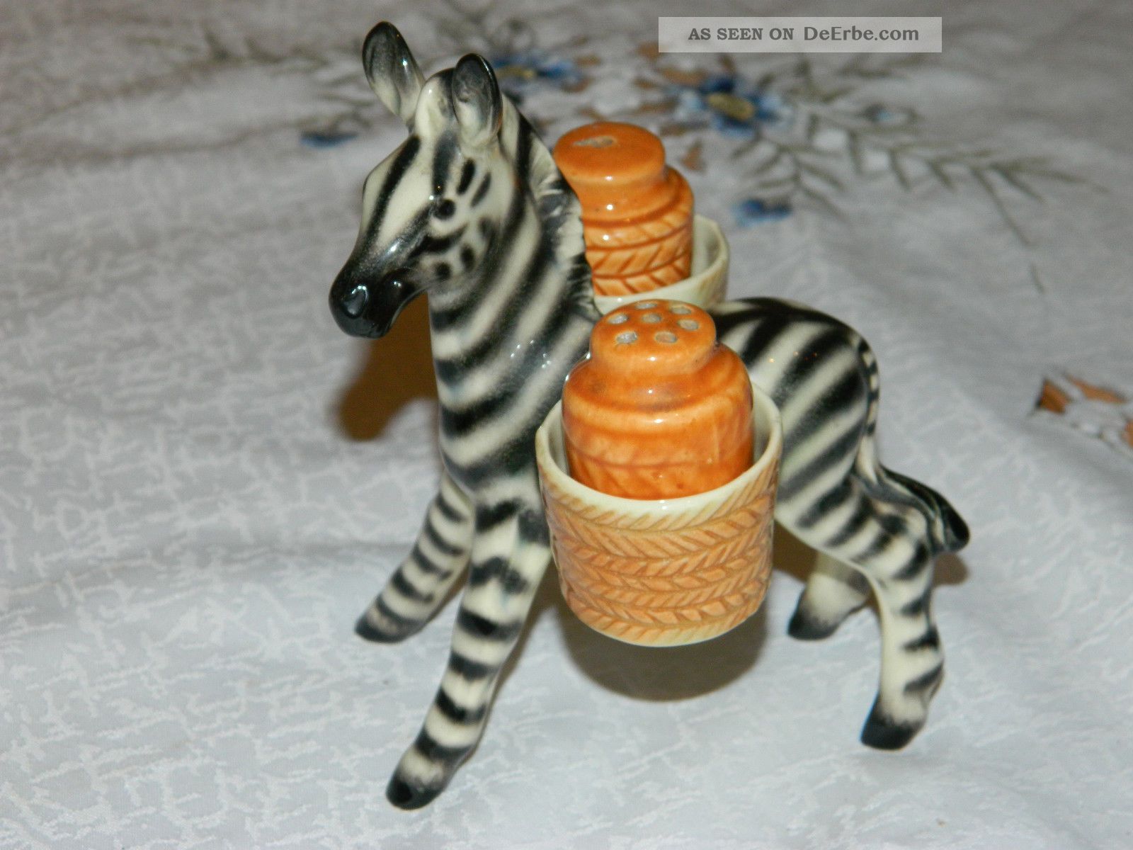 Zebra Als Salz Pfeffer Menage Made In Western Germany 50 - 60er Jahre Figuren Bild