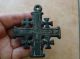 Sehr Alter Großer Anhänger Jerusalem Kreuz,  Bronze/kupfer.  Genaues Alter Unbekant Rel. Andenken & Mitbringsel Bild 2