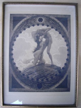 Fidus - Die Erde.  1911.  Im Zeitgenössichen Bilderrahmen Bild