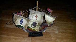 Karavelle Nina – Christoph Kolumbus - Segelschiff – Standmodell – Holz Bild