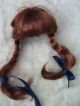 Alte Puppenteile Kupferrote Haar Perücke Zoepfe Vintage Doll Hair Wig 40 Cm Girl Puppen & Zubehör Bild 4