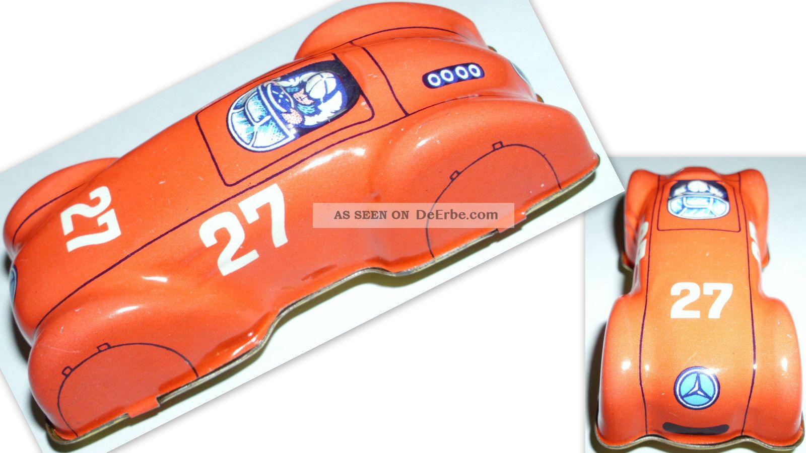 Rennwagen Mercedes Huki – Rot,  1950er Jahre.  8,  3 Cm L.  Made In Western Germany Original, gefertigt 1945-1970 Bild