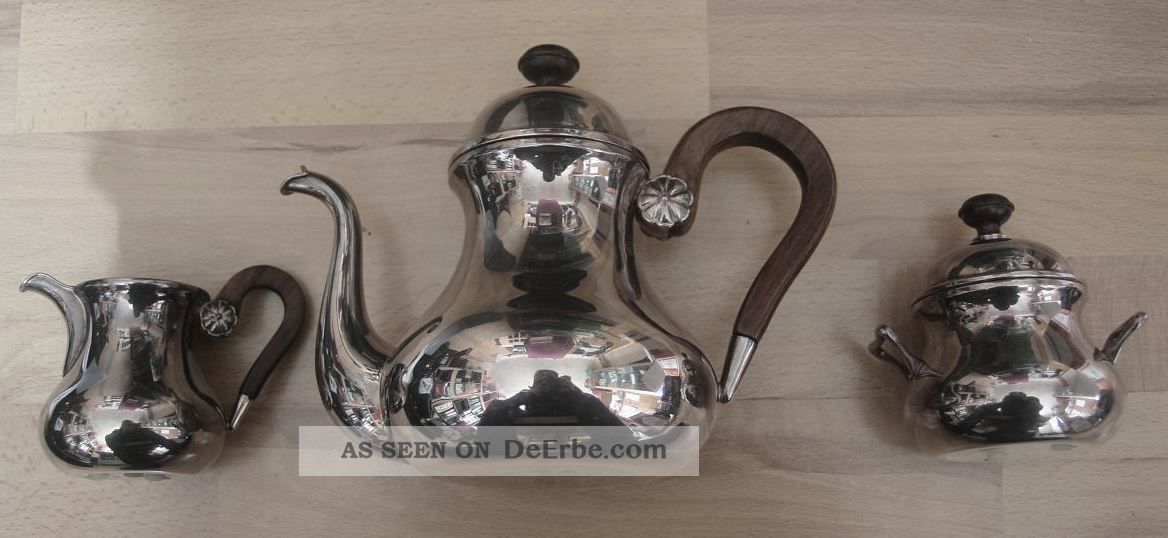 Kaffeekern Silber 925er - 802 Gramm Alles Mit Punze Krone Halbmond 925 Sterling Objekte nach 1945 Bild