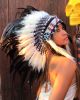 Indianer Kopfschmuck Federhaube Coiffe Indienne War Bonnet Little Big Horn Nordamerika Bild 3