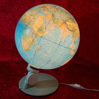 Alter Scan Globe Globus A/s Dänemark - 30 Cm 1974 - Leuchtglobus Kunststoff Bild