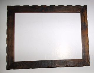 Bilderrahmen,  Spiegelrahmen Aus Naturholz,  Ca.  48 X 38 Cm,  Braun Lasiert Bild