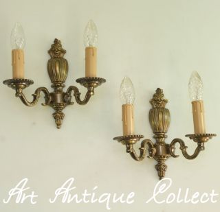 1 Paar Schöne Wandlampen Frankreich Lampe Vintage Antik Stil Brass Wall Sconces Bild