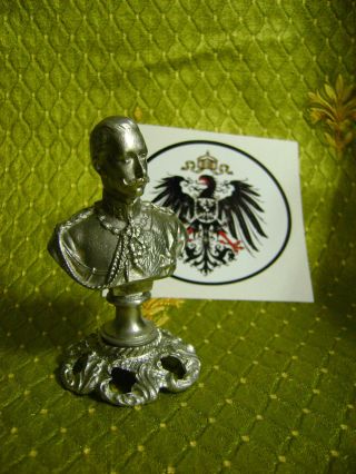 Büste Von Kaiser Wilhelm Ii Aus Metall Bild
