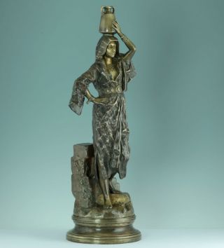 Gaston Veuvenot Leroux Orientale Schönheit 1890 Bronze Skulptur Sculpture Statue Bild