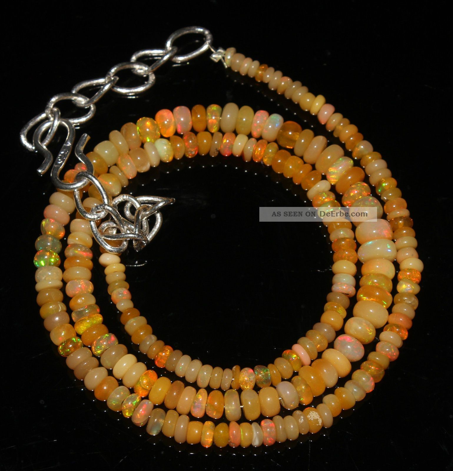 Kette Mit Äthiopien Opal Verschluss Aus 925 Er Silber Ketten Bild