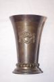 Alter Antiker Messing Kupfer Bronze Becher Pokal Sammlerstück Rare Selten - 1917 - Messing Bild 7