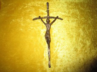 Messing? Bronze? Guss Jesus Am Kreuz Wandkreuz Kruzifix Croce Parete Wall Cross Bild