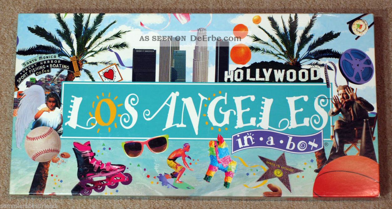 Los Angeles In A Box Spiel Wie Monopoly Late For The Sky Production Usa Selten Gefertigt nach 1945 Bild