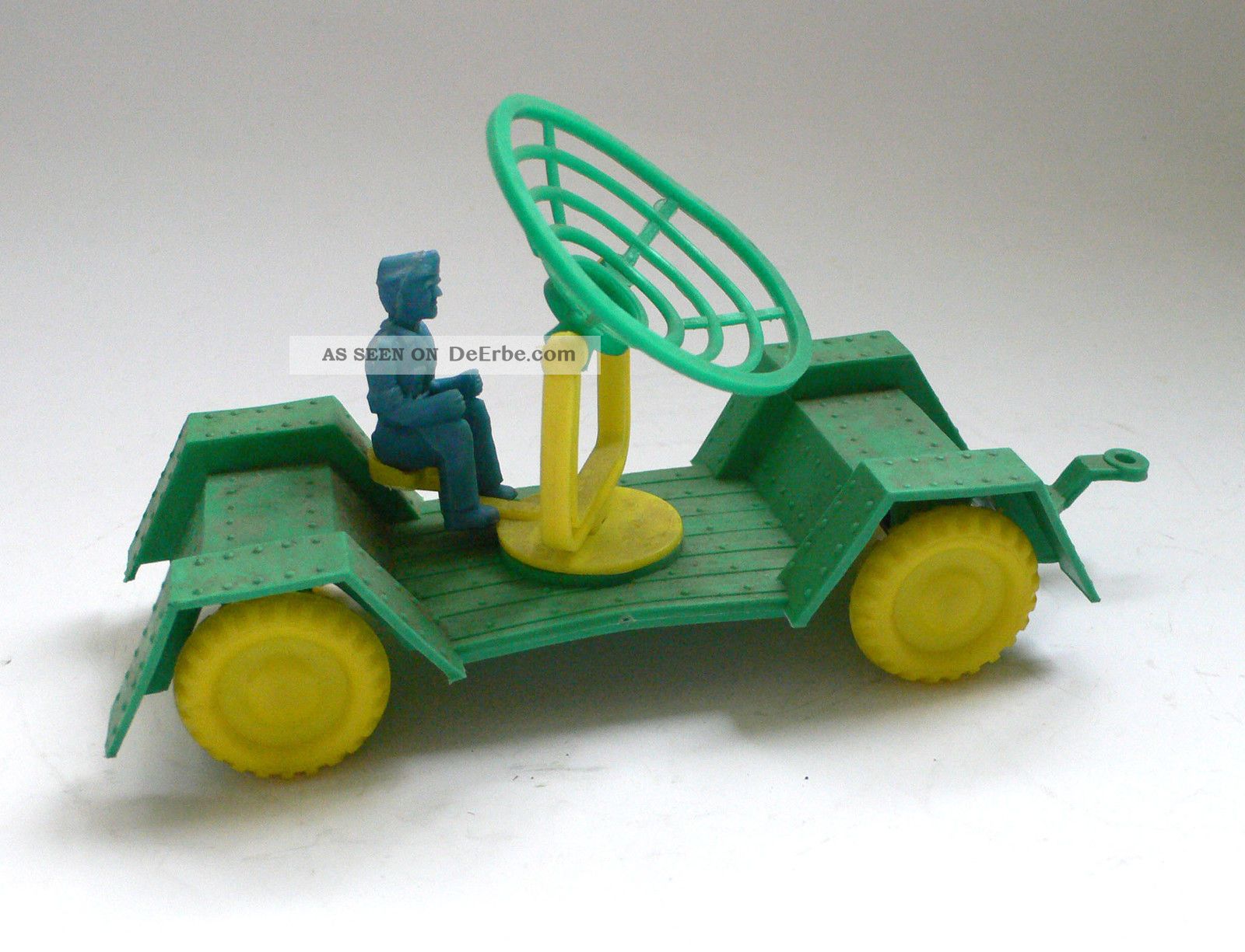 Vintage Tim Mee Toys Radar Cart With Figure 1960 ' S Germany Antikspielzeug Bild