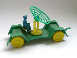 Vintage Tim Mee Toys Radar Cart With Figure 1960 ' S Germany Bild