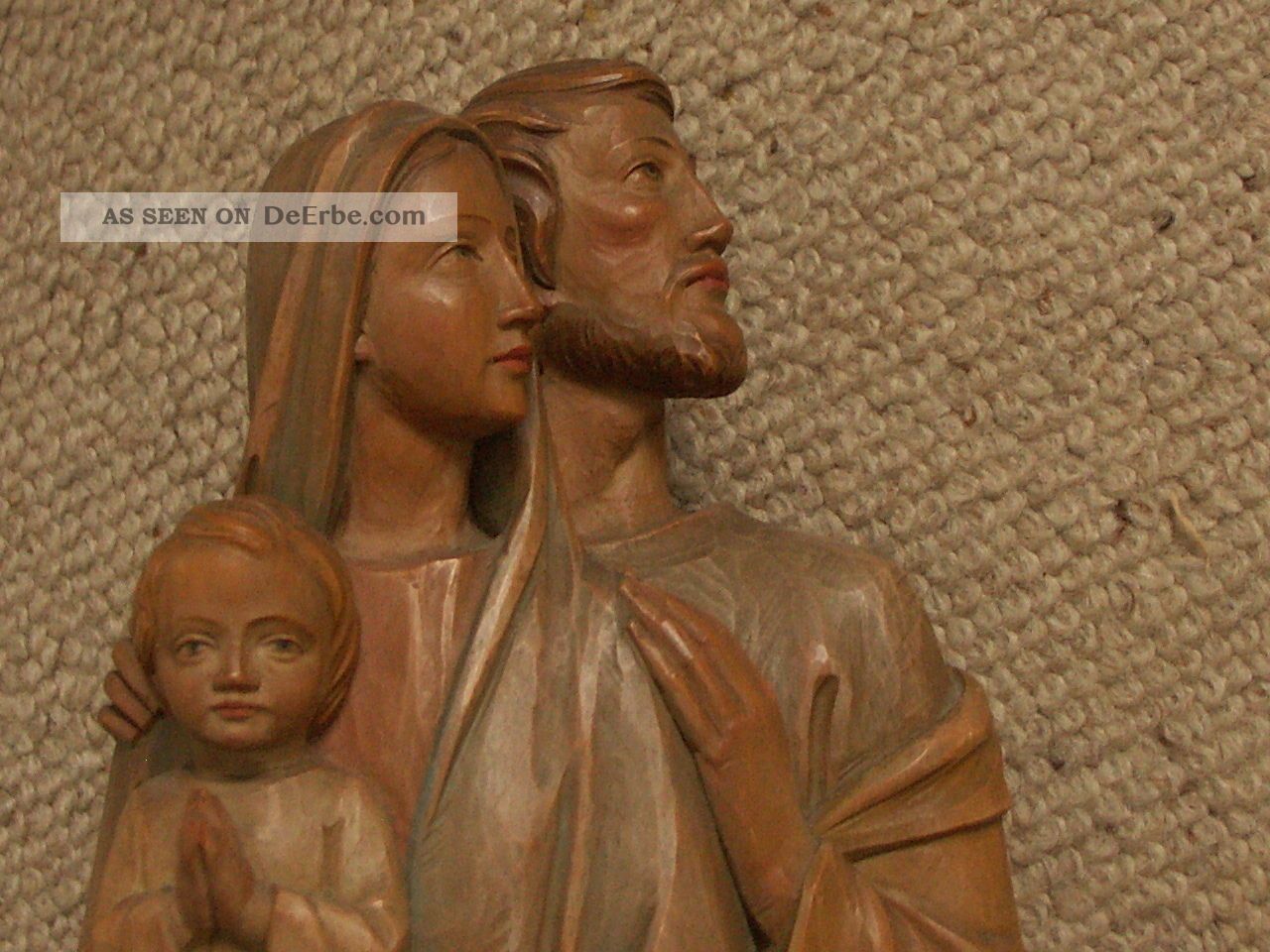 Sehr Schöne Schnitzerei,  Signiert Gmv,  Heilige Familie,  Holy Family Holzarbeiten Bild