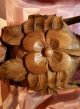Aussergewöhnliche Gr.  Vase Holz Massiv Schnitzerei Vogel Blume H 31cm - Ge.  2.  305 Holzarbeiten Bild 10