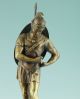 Römischer Krieger Mit Schild & Lanze Bronze Skulptur Um 1900 Natursteinsockel Bronze Bild 9