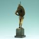 Römischer Krieger Mit Schild & Lanze Bronze Skulptur Um 1900 Natursteinsockel Bronze Bild 5