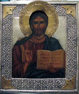 Pantokrator Orthodox Icon Icona Ikon иконка Russische Ikone Hendgemalt Temper Bild