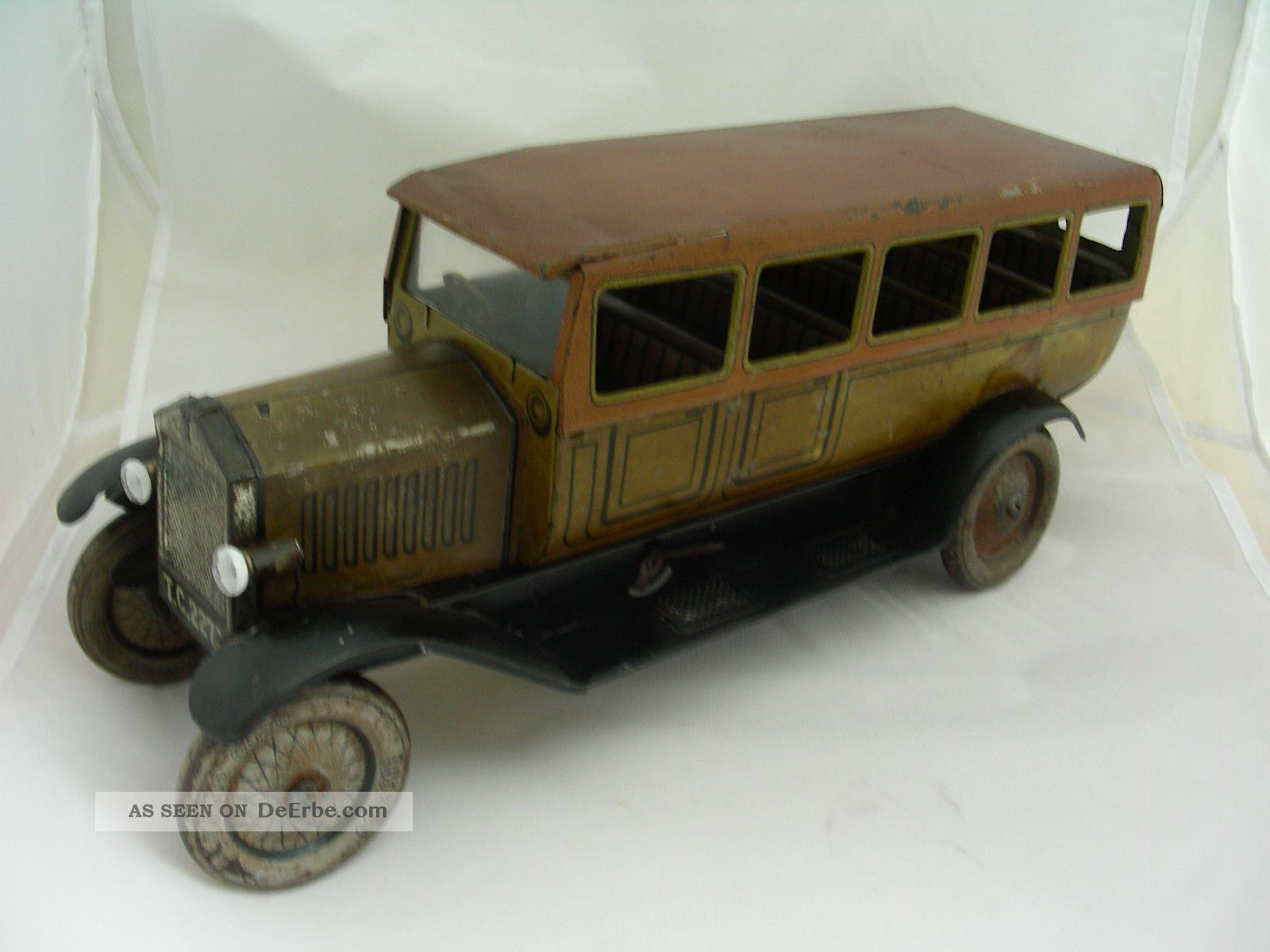 Rarität Größter Tippco Bus Aus Den 20/30 Er Jahren Mit Fahrerfigur Original, gefertigt 1945-1970 Bild