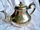 Floral Verzierte Teekanne Mit Silberauflage England Um 1880.  Am Boden Div.  Punzen Objekte vor 1945 Bild 2