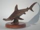 Künstler Bronze Skulptur Der Hai,  Haifisch Pantoffelfisch - Signiert Houska Ab 2000 Bild 3