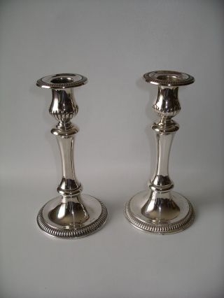 Kerzenleuchter 2 Stück Massives Silber 925er Sehr Elegante Ausführung Bild
